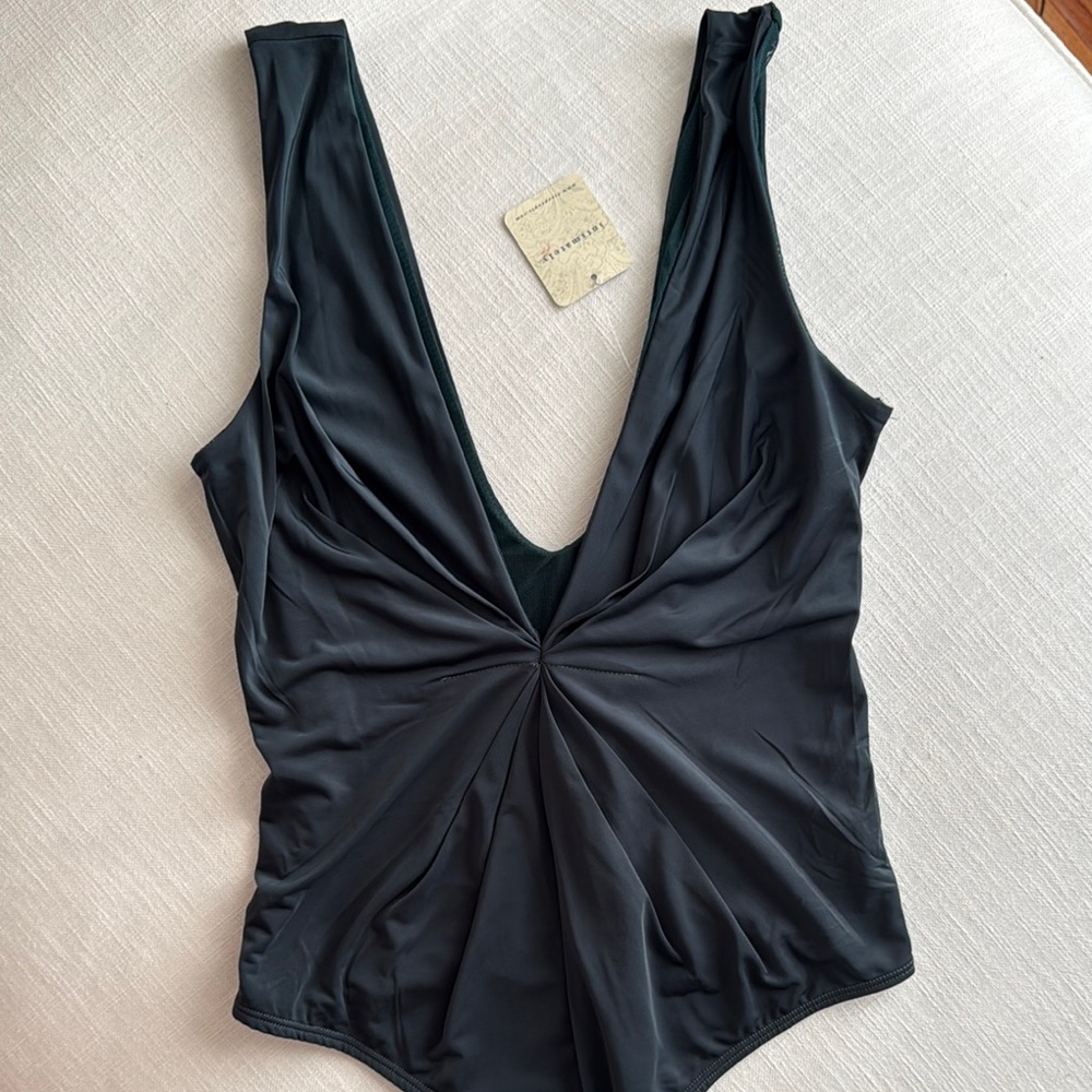 NWT Free People Plunge Bodysuit - Size Small - Magical Forest